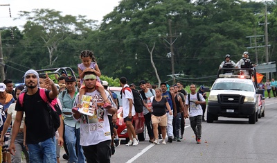 caravana migrantes chiapas mexico