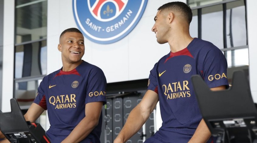 mbappe entrena con el psg