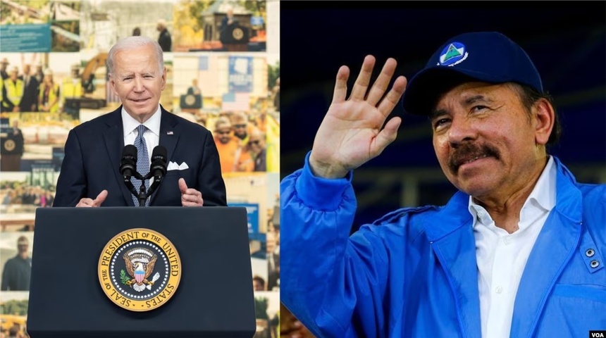 presidente Joe Biden y el mandatario Daniel Ortega