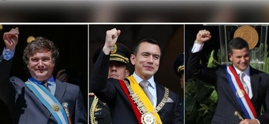 presidentes argentina, ecuador y paraguay