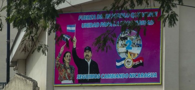 daniel ortega y rosario murillo cartel