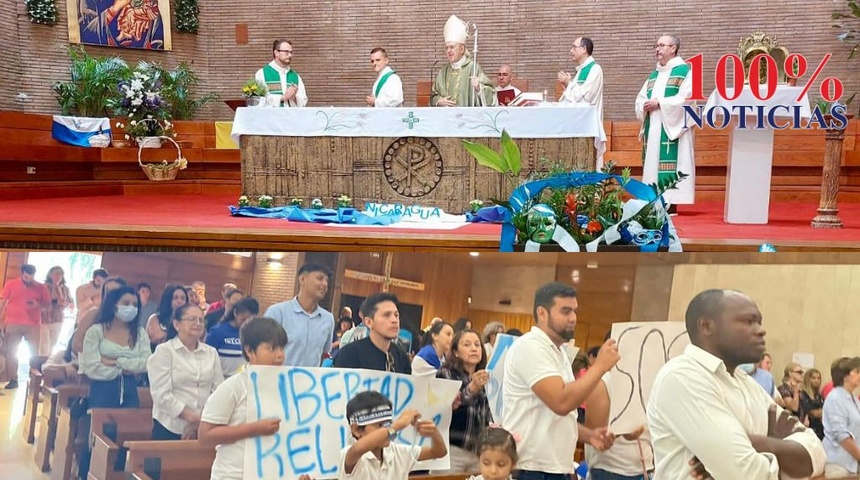 misa apoyo iglesia catolica nicaragua madrid