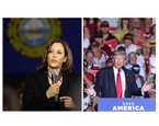 kamala harris junto donald trump