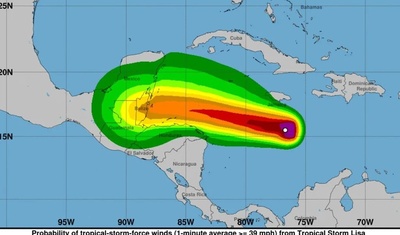 tormenta tropical lisa