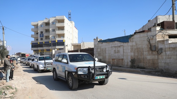 convoy de la onu llega a siria