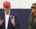 donald trump ejerciendo voto mandel recreation center