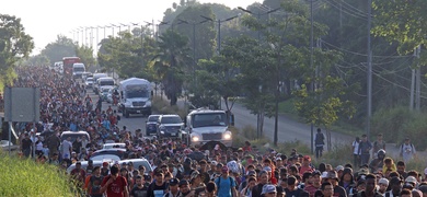 migrantes caravana hacia eeuu