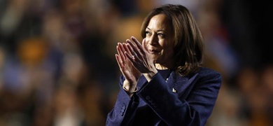 kamala harris manisfestacion michigan