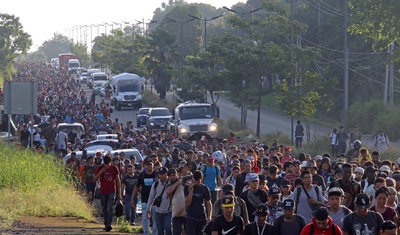 migrantes caravana hacia eeuu