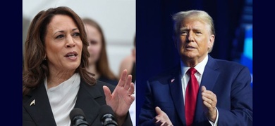 kamala harris felicita donald trump