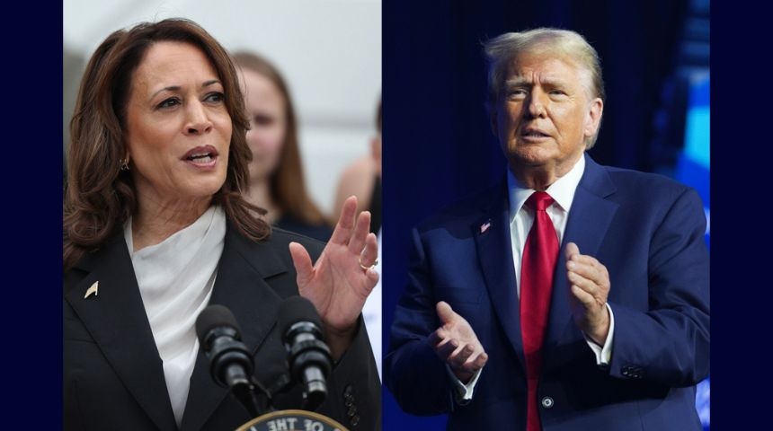 kamala harris felicita donald trump