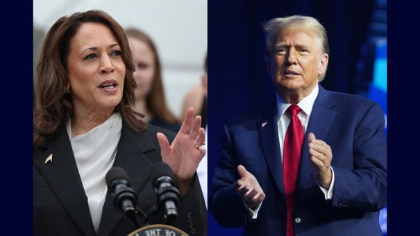 kamala harris felicita donald trump