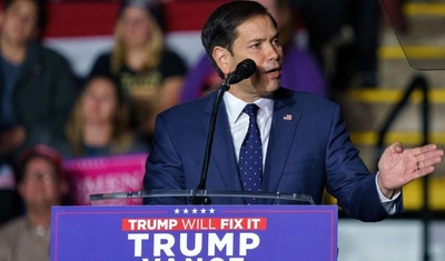 senador marco rubio mitín campaña trump