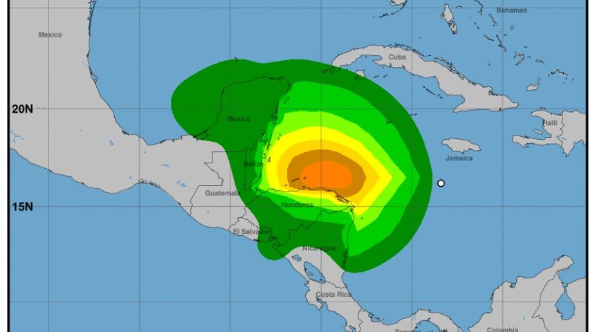 proyeccion huracan tormenta sara nicaragua honduras