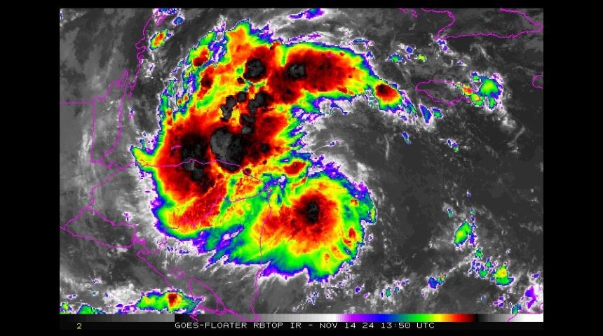 mapa trayectoria tormenta tropical sara