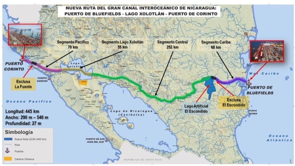 nueva ruta canal interoceánico nicaragua bluefields