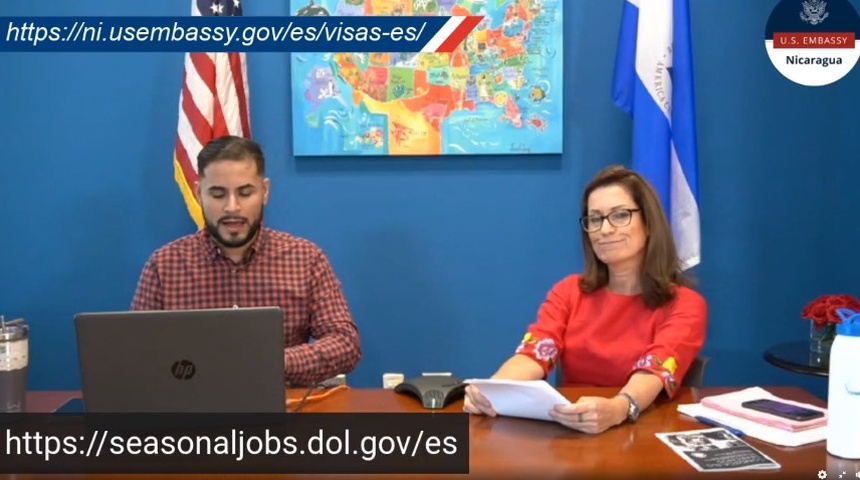 Embajada de EEUU aclara que nicas pueden optar a visas laborales cuando tengan una oferta de trabajo