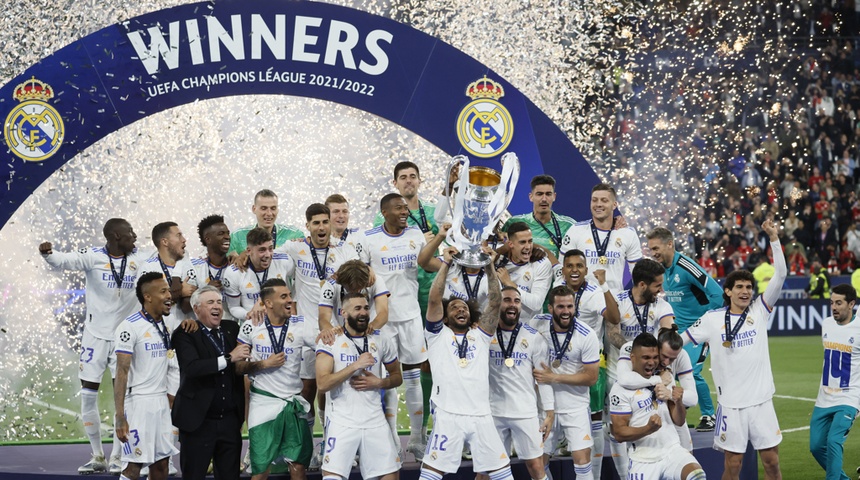 El Real Madrid, con 133,7 millones €, el que más ganó en 'Champions' 2021-22