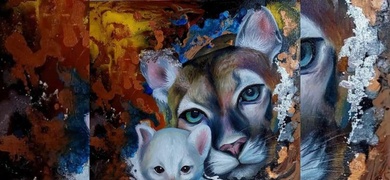 pintura puma albino nicaragua