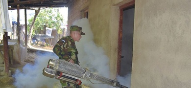 militar fumiga contra dengue nicaragua