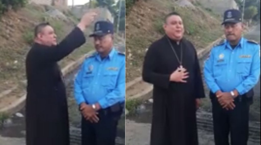 Supuesto sacerdote que bendice a Fidel Domínguez no pertenece a Iglesia católica de Nicaragua