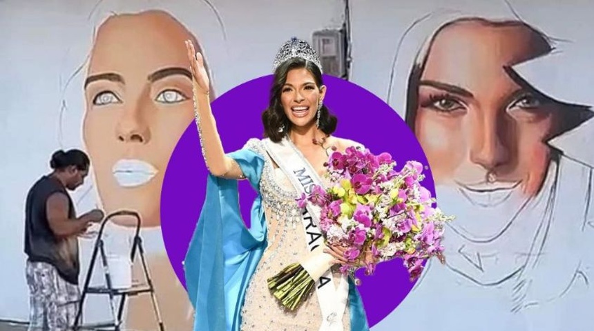 La Miss Universo Sheynnis Palacios es indiferente a la crisis de Nicaragua, dice muralista