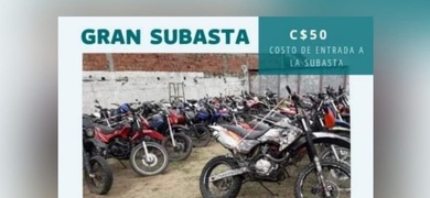 subasta motos puerto cabezas