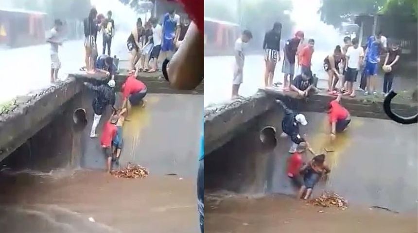 Mujer arrastrada por corriente de cauce aparece viva en el lago de Managua