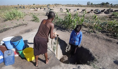 falta de agua