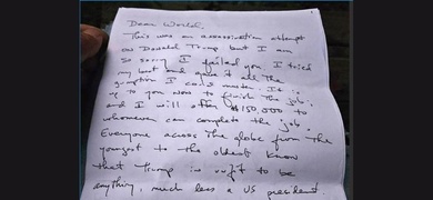 donald trump carta intento asesinato