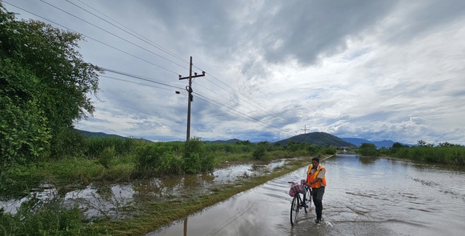 calles inundadas honduras tormenta sara