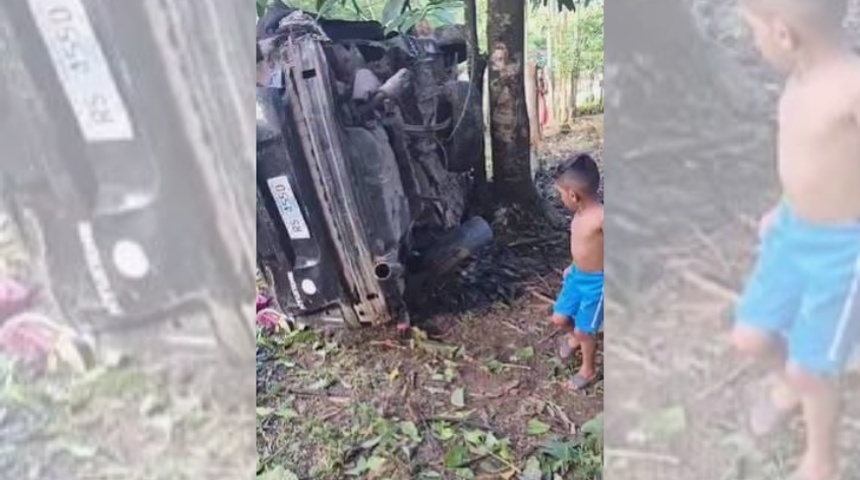 Mujer y sus dos nietas mueren al volcarse un vehículo, en Siuna, Caribe Norte