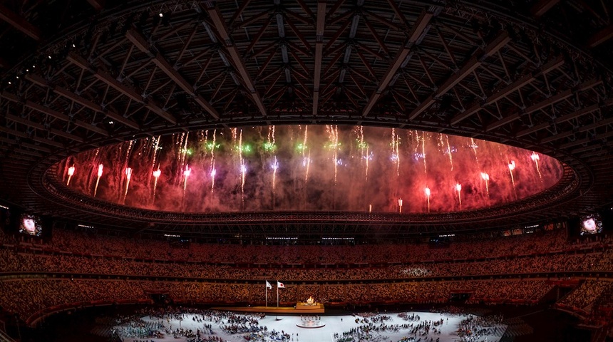 Cielo en Tokio se ilumina en ceremonia de apertura de los juegos paralímpicos