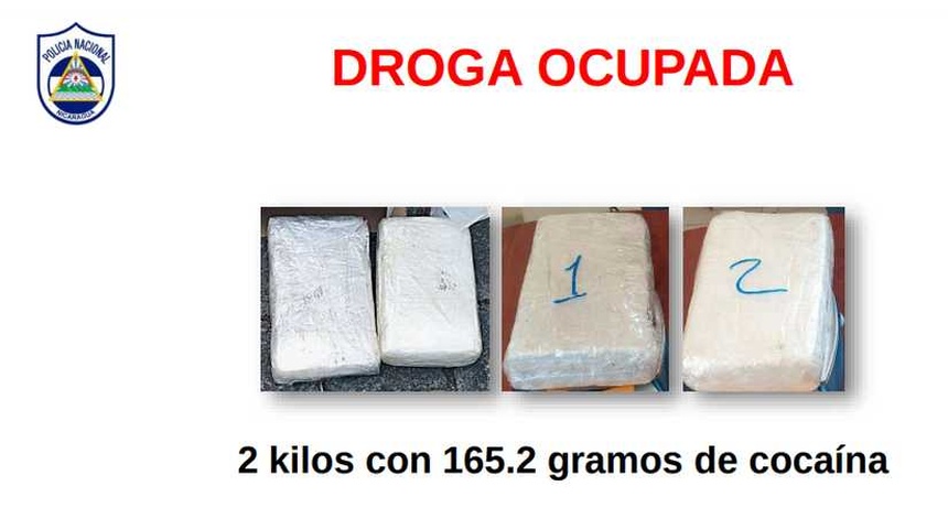 Policía incauta cocaína valorada en 162 mil dólares en Matagalpa y Managua