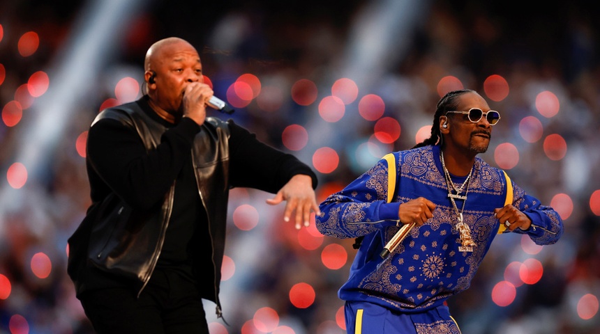 Dr. Dre y Snoop Dogg llevan el orgullo del rap al show del Super Bowl