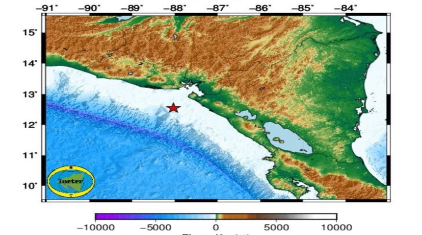 Sismo de 5.3 sacude parte del Pacífico de Nicaragua