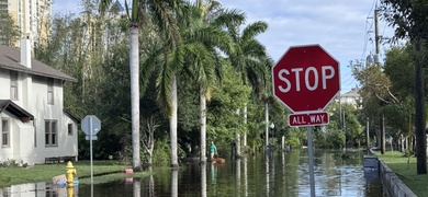 calles inundadas huracan milton florida