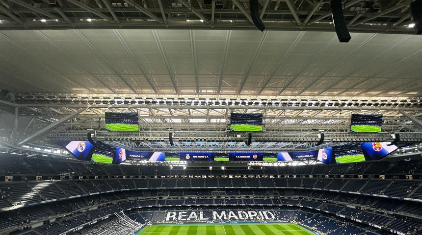 El Real Madrid estrena videomarcador 360º en el clásico