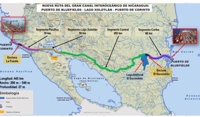 nueva ruta canal interoceánico nicaragua bluefields