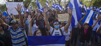 manifestantes nicaragüenses piden justicia crímenes