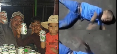 hombre acusado de dar alcohol a su hijo menor de edad.