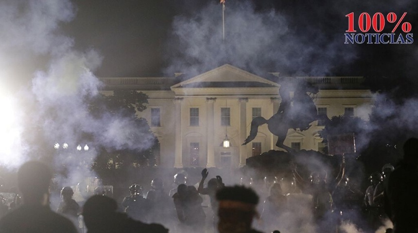 Histórico, la Casa Blanca apaga sus luces en medio de una fuerte protesta por la muerte de George Floyd