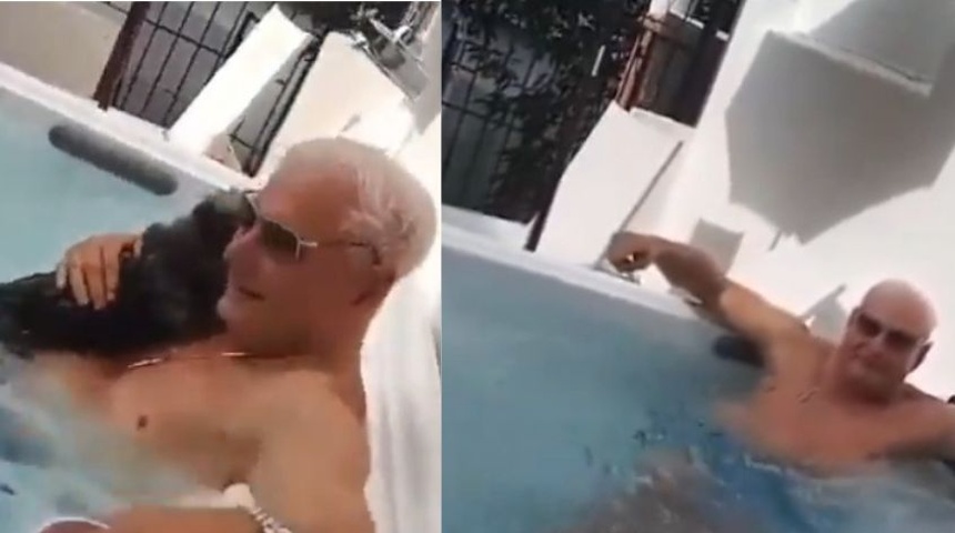 Ricardo Martinelli disfruta de jacuzzi desde la embajada de Nicaragua en Panamá