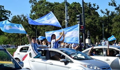 argentinos celebran mundial