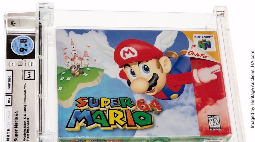 Subastan un videojuego de "Super Mario 64" por 1,56 millones de dólares