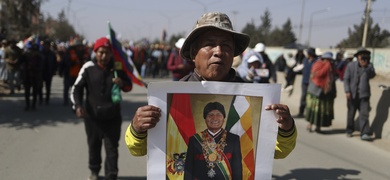 bolivia evo morales marcha simpatizantes