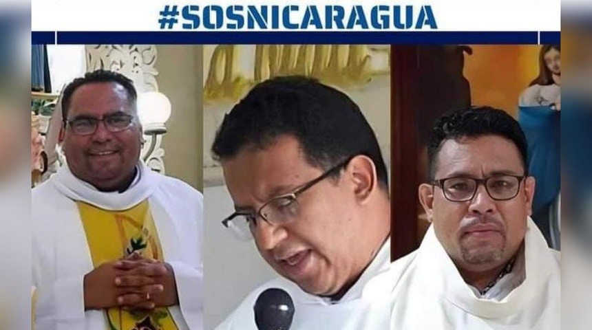 Dictadura en Nicaragua detiene a dos sacerdotes, y aclaran que un tercero se mantiene en parroquia