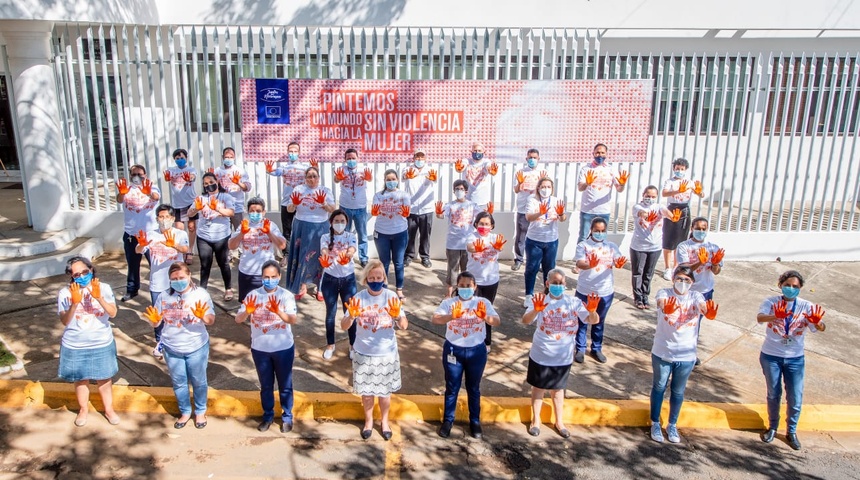 Unión Europea lanza en Nicaragua "Campaña Naranja" contra violencia machista