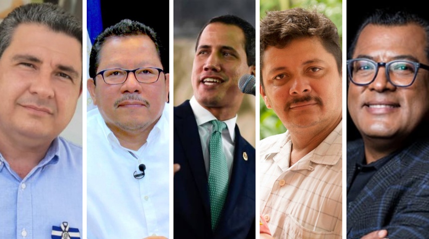 Cinco opositores aspirantes a la presidencia de Nicaragua se reúnen con Juan Guaidó