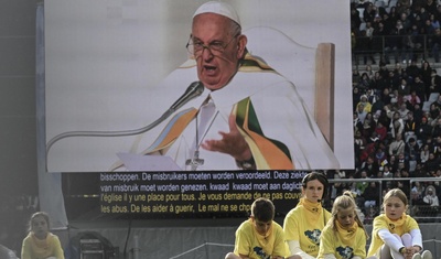 papa misa en estadio heysel de bruselas